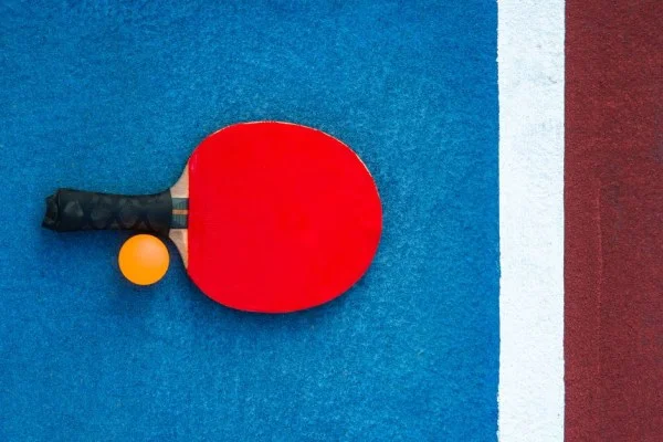 table tennis racket close up